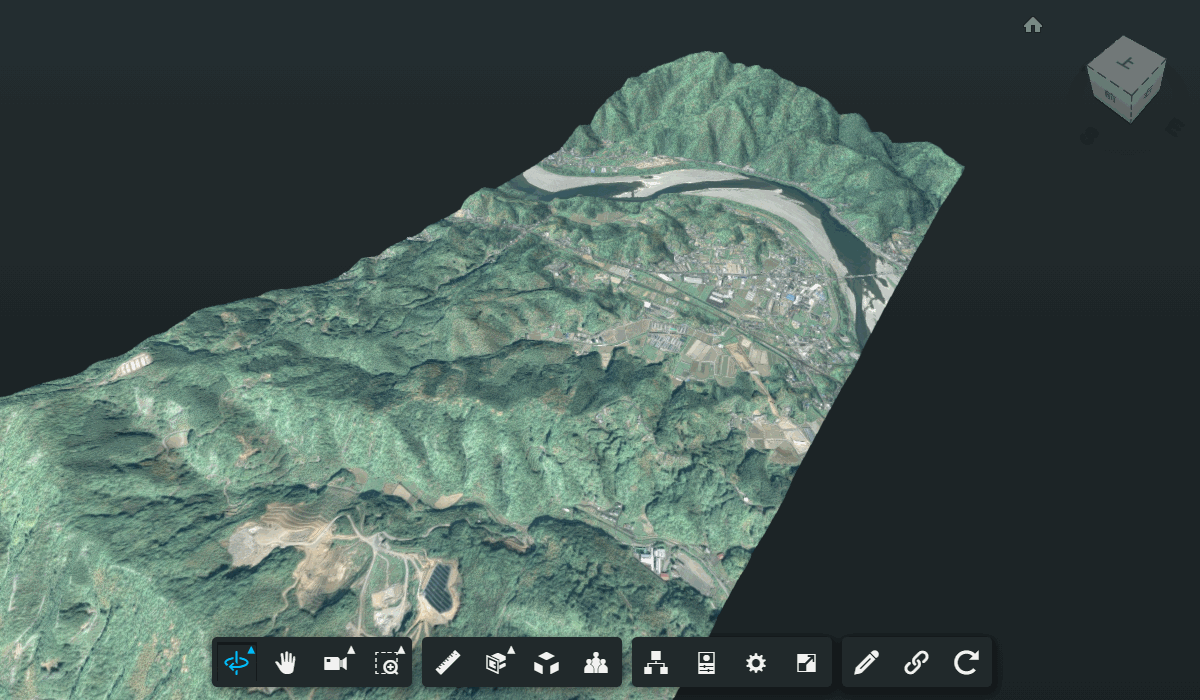 3D地図・航空写真を統合